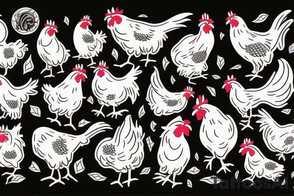 3 chickens tattoo idea