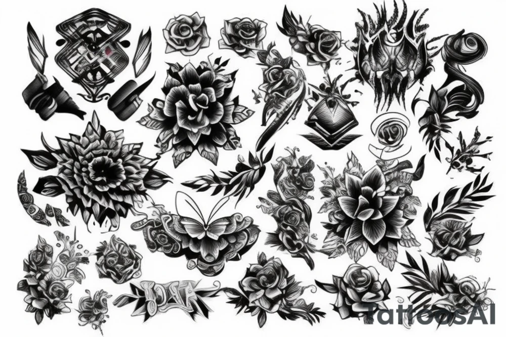 Overlapping tattoo tattoo idea