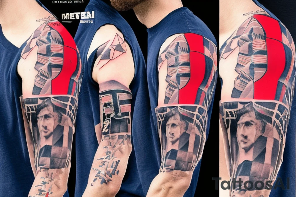 Messi en el.monumento a la bandera con la camiseta de newells tattoo idea