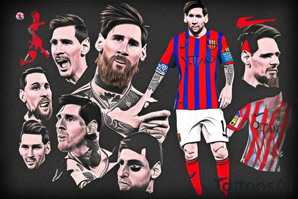 Messi en el.monumento a la bandera con la camiseta de newells tattoo idea