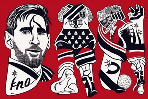 Messi en el.monumento a la bandera con la camiseta de newells tattoo idea