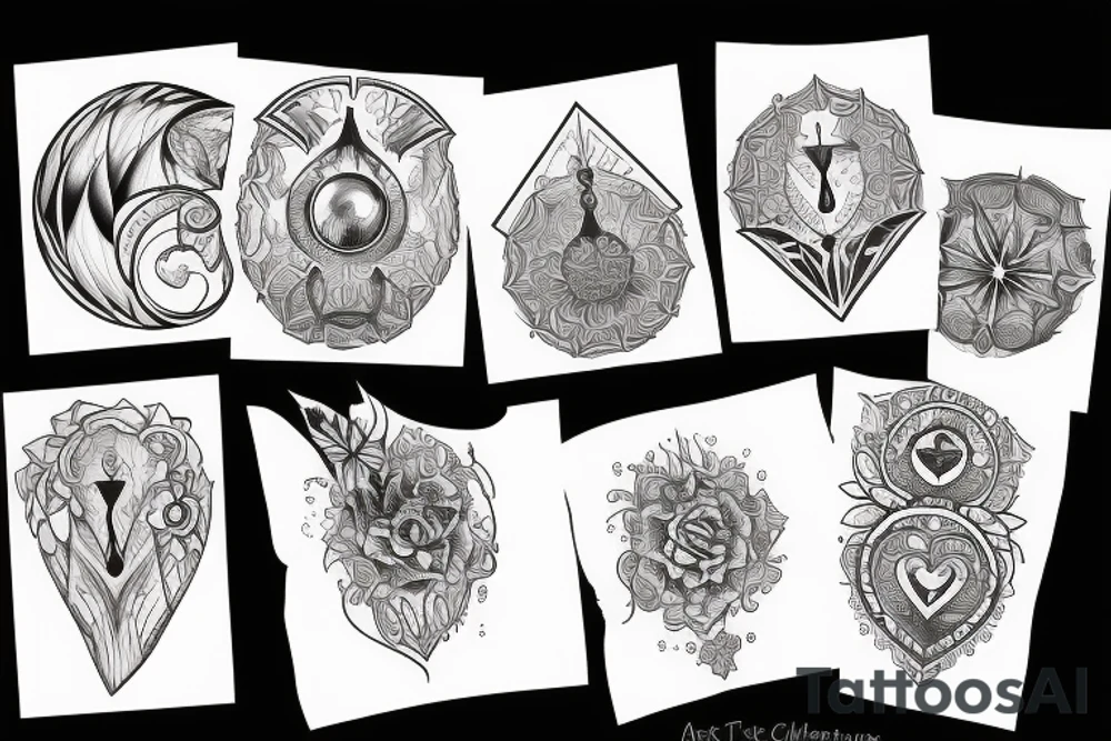 sunrise over left chest tattoo idea
