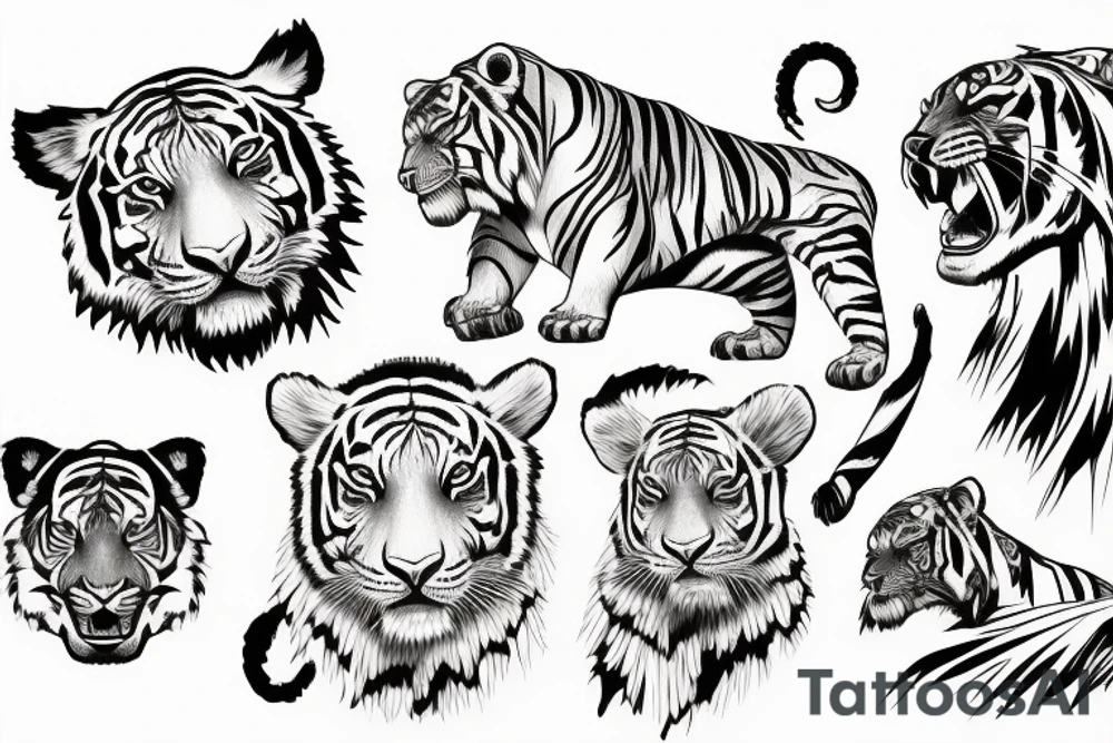 sagitarius 
tiger tattoo idea