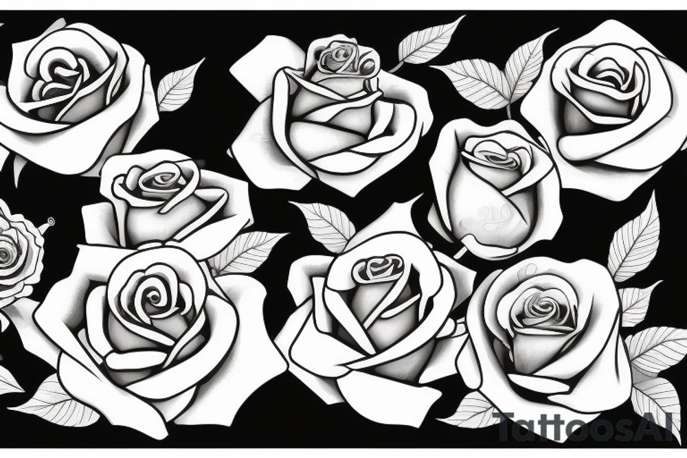 Rose flower tattoo idea