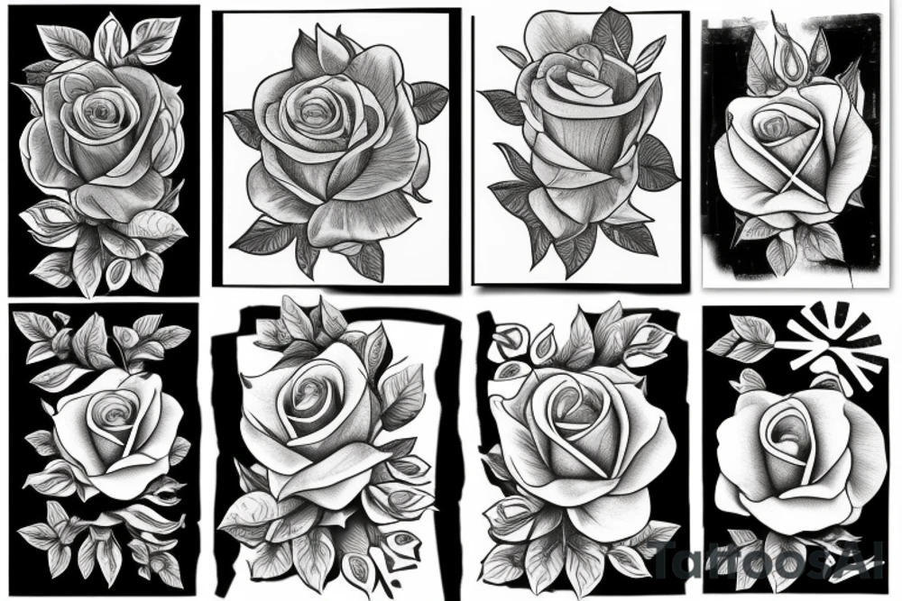 Rose flower tattoo idea