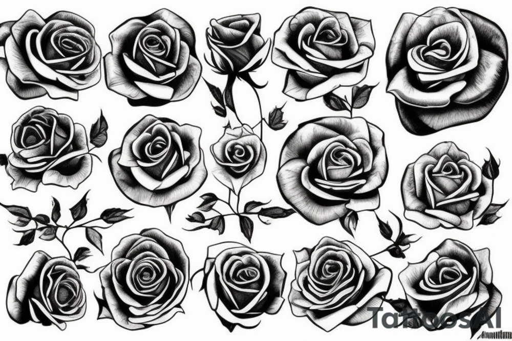 Rose flower tattoo idea