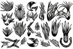 Nature based on 4 sections for dates tattoo idea