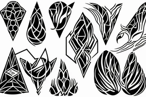 Nature based on 4 sections for dates tattoo idea