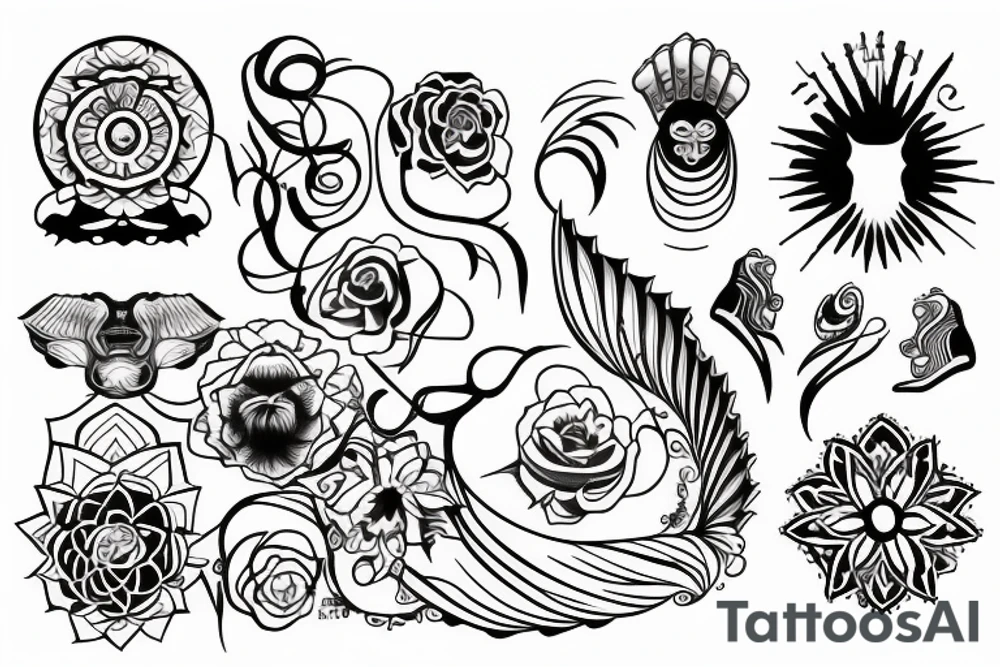 Divine feminine energy tattoo idea
