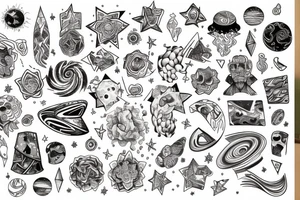 galaxy puzzle tattoo idea