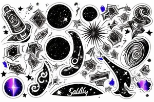 galaxy puzzle tattoo idea