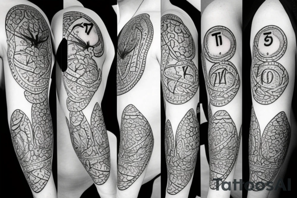 Number 7 with spades tattoo idea