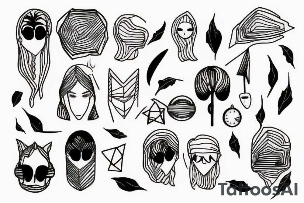 minimalistic line tattoo idea