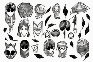 minimalistic line tattoo idea