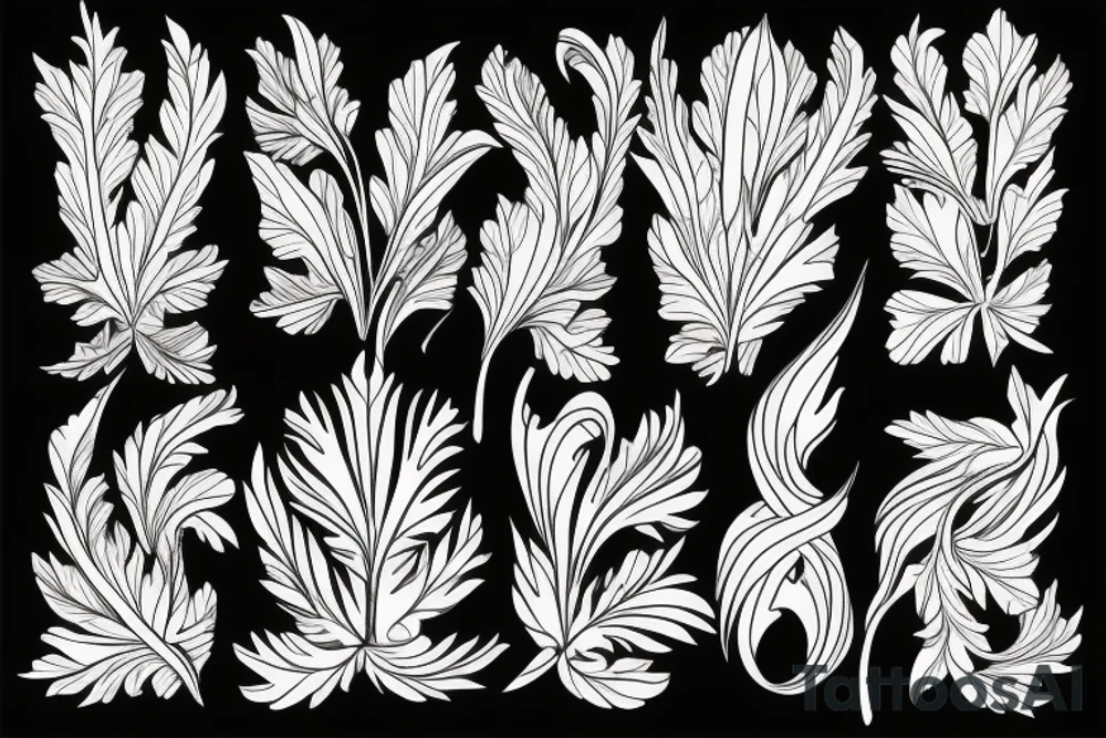 Acanthus leafy Greek tattoo idea
