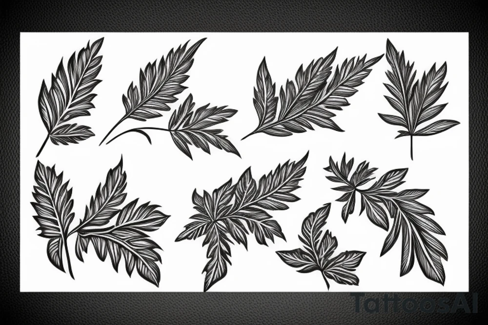 Acanthus leafy Greek tattoo idea