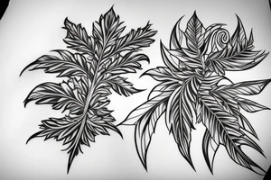 Acanthus flower leafy Greek shoulder tattoo idea