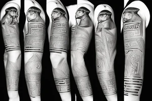 Greek soldier with power tattoo idea