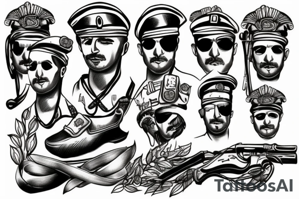 Greek soldier tattoo idea