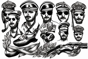 Greek soldier tattoo idea