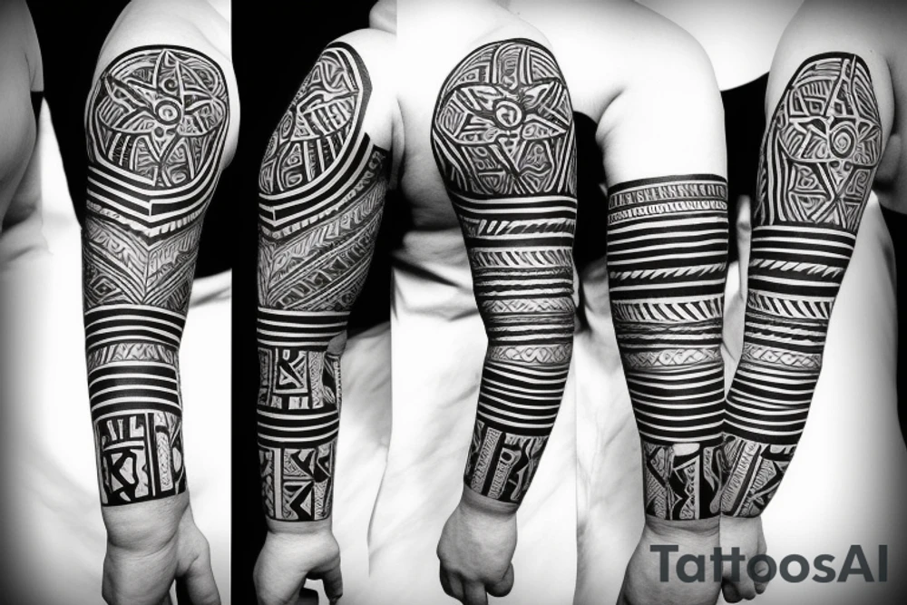 Tribal but modern armband tattoo idea