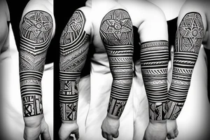 Tribal but modern armband tattoo idea
