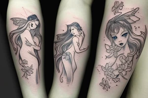 Delicate fairy wiy tattoo idea