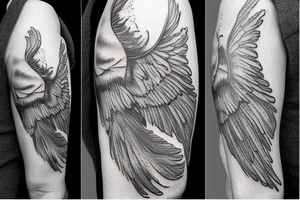 Delicate wings tattoo idea