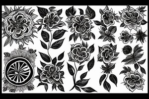 spider and flower tattoo idea