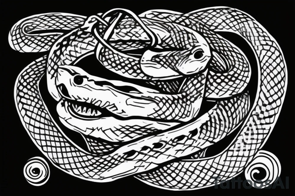 A pagan snake wrapped around St. Patricks, Breaking him tattoo idea
