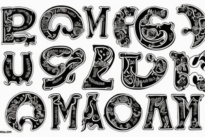 Initials of family members starts with T A and A tattoo idea