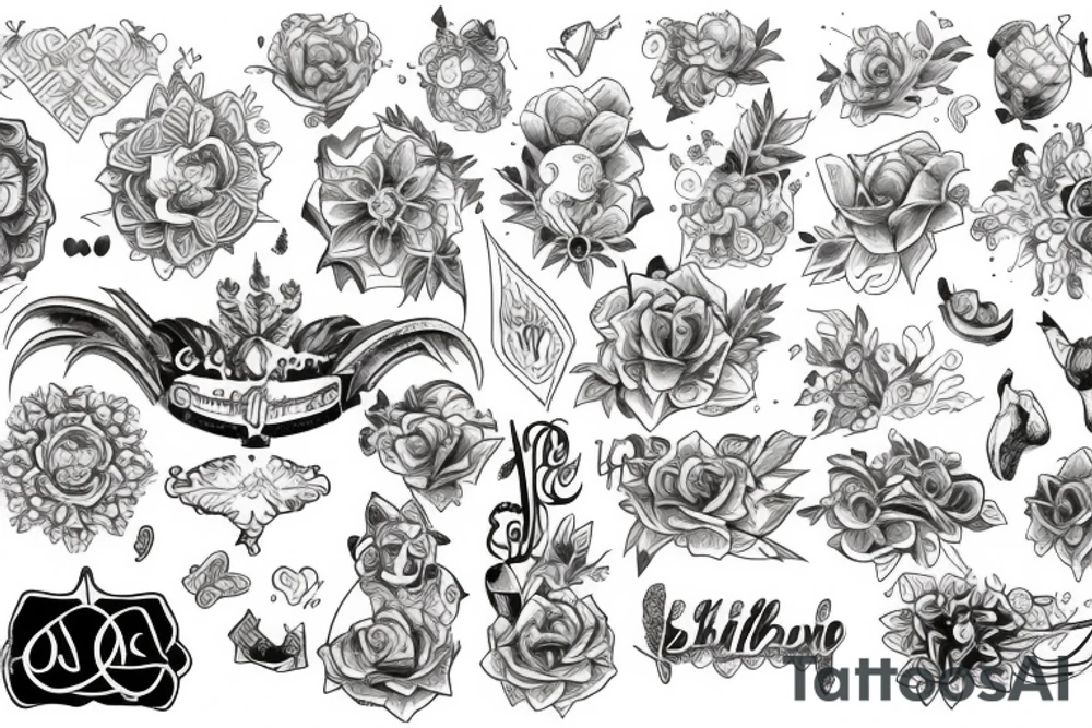 اسکلت tattoo idea