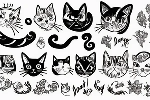 Cat& dag tattoo idea