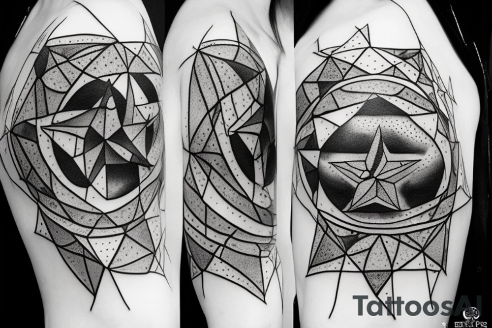 A constellation of 3 stars where star 1 represents: who is like God. Star 2 represents a brave bear and star 3 represents persuasive tattoo idea