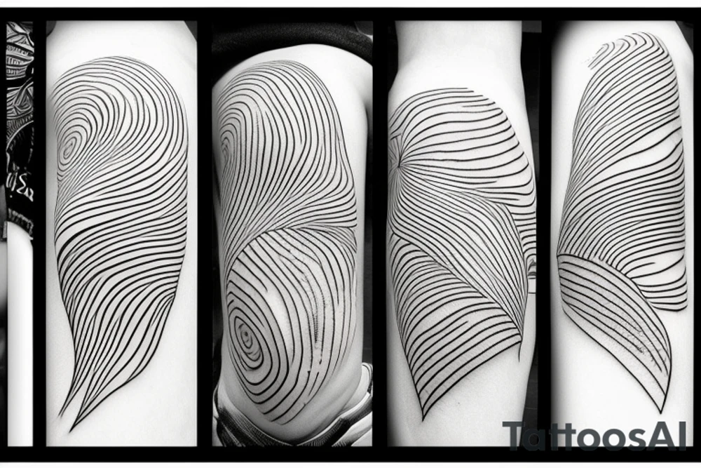 abstract lines tattoo idea