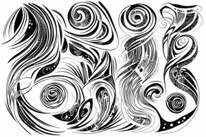 abstract lines tattoo idea