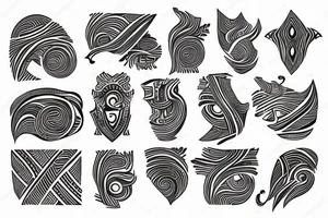 abstract watercolour lines sleeve tattoo idea