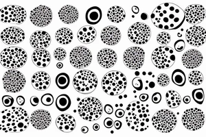 polka dot abstract sleeve tattoo idea