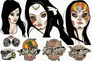 GTA San Andreas girl with palms tattoo idea