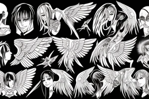 Wings and light tattoo idea