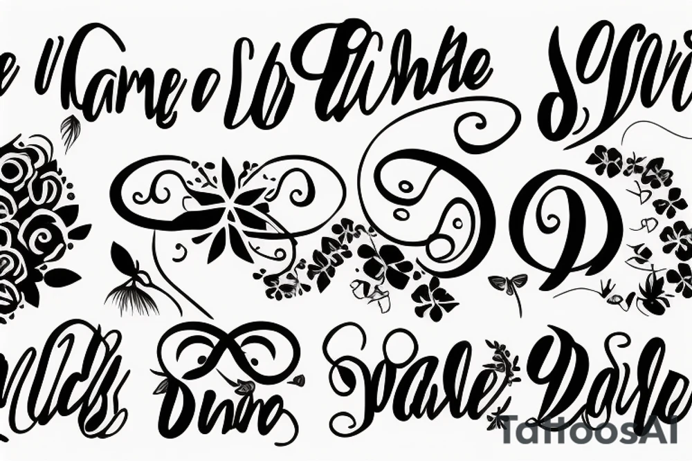 Name of wife and Daughter tattoo idea