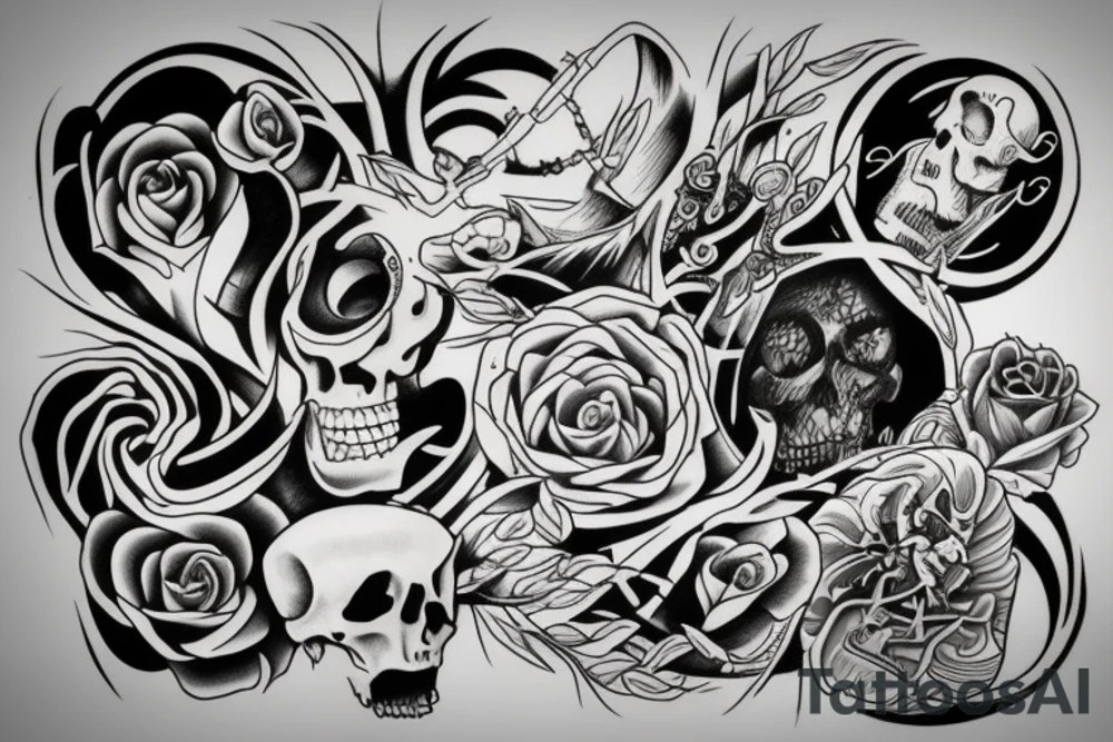 The distance between life and death tattoo idea