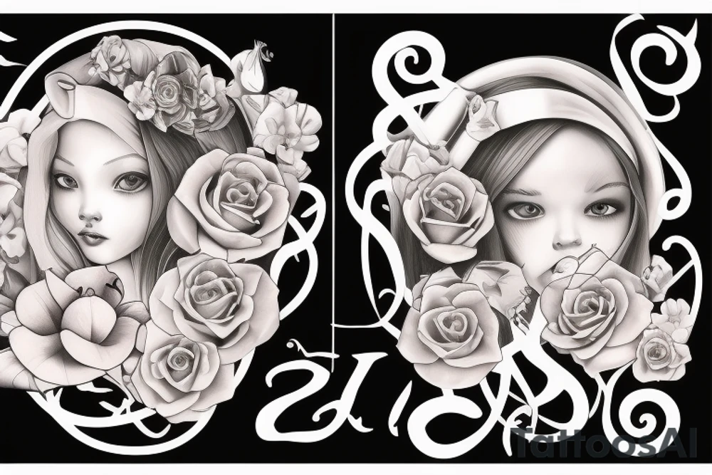 Name of wife and Daughter tattoo idea