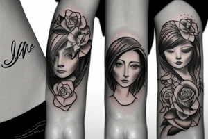 Name of wife and Daughter tattoo idea