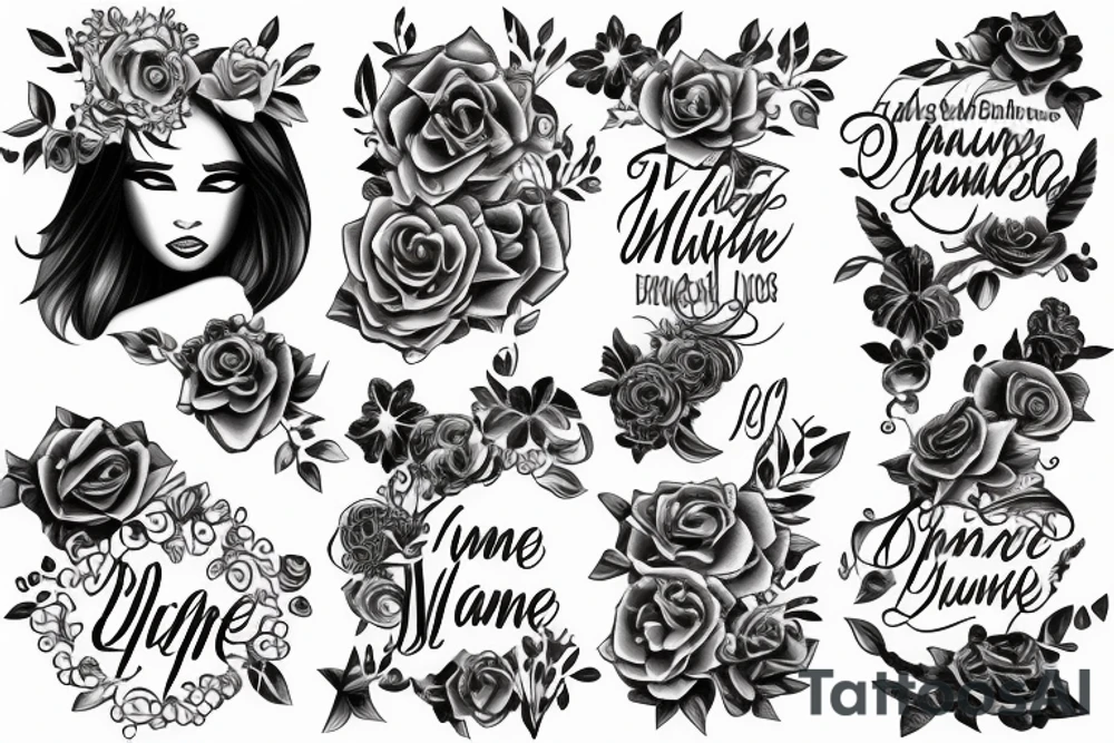 Name of wife and Daughter tattoo idea