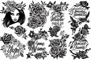 Name of wife and Daughter tattoo idea