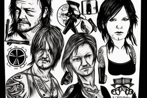 Daryl Dixon and Carol on the bike tattoo idea