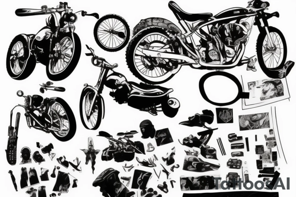 Daryl Dixon on the bike tattoo idea