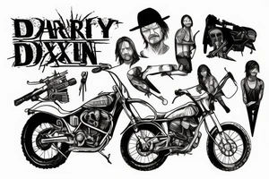 Daryl Dixon on the bike tattoo idea