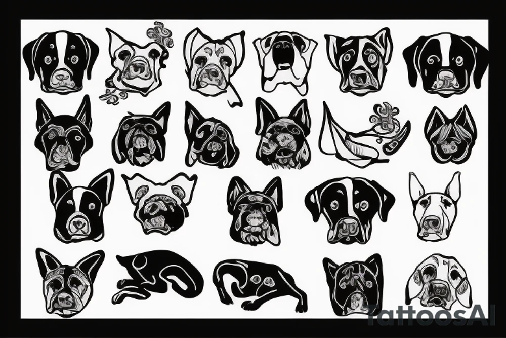 Black dog tattoo idea